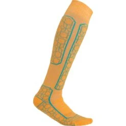 Icebreaker Ski+ Medium OTC Alpine Geo Sokken Dames - Solar/Flux Green