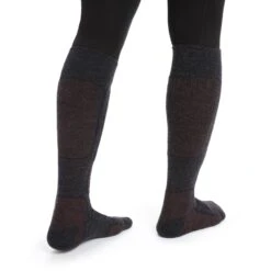 Icebreaker Ski+ Medium OTC Sokken Dames - Jet HTHR/Espresso/Black -Icebreaker icebreaker womens ski plus medium otc socks jet hthr espresso black 4 1489208