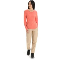 Icebreaker Sphere II Shirt Met Lange Mouwen Dames - Vibrant Earth Hthr -Icebreaker icebreaker womens sphere ii long sleeve tee vibrant earth hthr 5 1382084