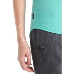 Icebreaker Sphere II Scoop T-Shirt Dames - Fresh Hthr -Icebreaker icebreaker womens sphere ii short sleeve scoop tee fresh hthr 7 1382174