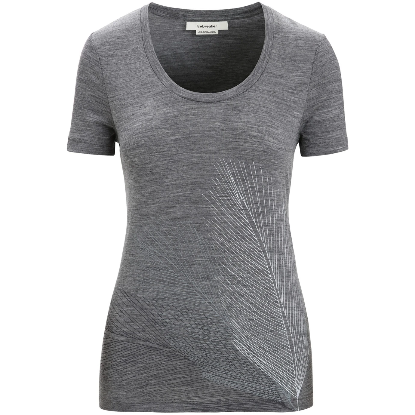 Icebreaker Tech Lite II Scoop Plume T-Shirt Dames - Gritstone Hthr 5 Icebreaker Tech Lite II Scoop Plume T-Shirt Dames - Gritstone Hthr - Afbeelding 3