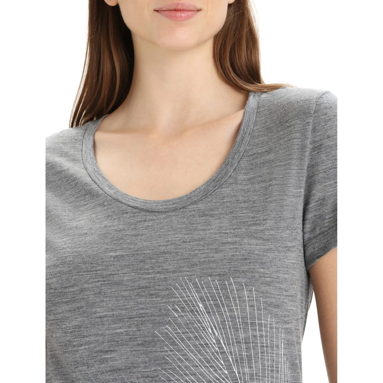 Icebreaker Tech Lite II Scoop Plume T-Shirt Dames - Gritstone Hthr 8 Icebreaker Tech Lite II Scoop Plume T-Shirt Dames - Gritstone Hthr - Afbeelding 6