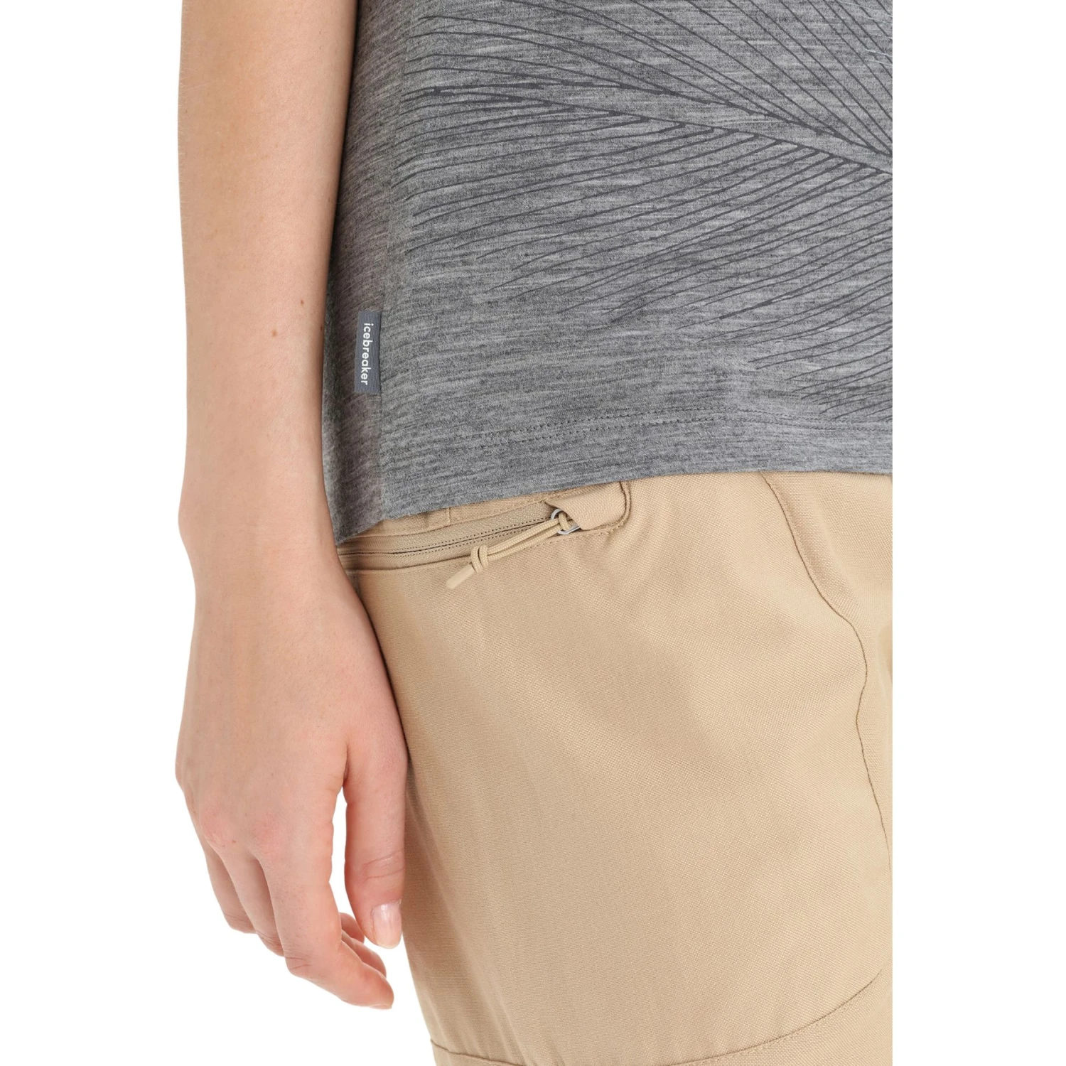 Icebreaker Tech Lite II Scoop Plume T-Shirt Dames - Gritstone Hthr 9 Icebreaker Tech Lite II Scoop Plume T-Shirt Dames - Gritstone Hthr - Afbeelding 7