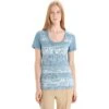 Icebreaker Tech Lite II Scoop Reflection Lines T-Shirt Dames - Astral Blue -Icebreaker icebreaker womens tech lite ii reflection lines short sleeve scoop tee astral blue 3 1384592