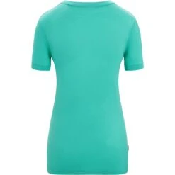 Icebreaker Tech Lite II Ski Stripes T-Shirt Dames - Fresh -Icebreaker icebreaker womens tech lite ii ski stripes short sleeve tee fresh 2 1384684