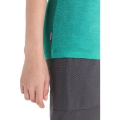 Icebreaker Tech Lite II Ski Stripes T-Shirt Dames - Fresh -Icebreaker icebreaker womens tech lite ii ski stripes short sleeve tee fresh 7 1384689