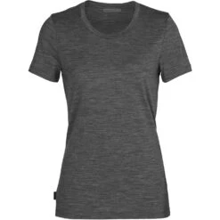 Icebreaker Tech Lite II T-Shirt Dames - Gritstone Hthr -Icebreaker icebreaker womens tech lite ii t shirt gritstone hthr 1 1039477