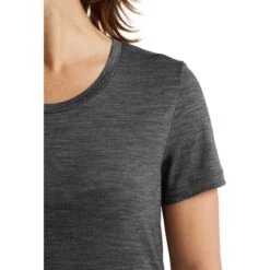 Icebreaker Tech Lite II T-Shirt Dames - Gritstone Hthr -Icebreaker icebreaker womens tech lite ii t shirt gritstone hthr 4 1039480
