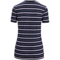 Icebreaker Wave T-Shirt Dames - Midnight Navy/Purple Gaze/Stripe -Icebreaker icebreaker womens wave short sleeve tee midnight navy purple gaze stripe 2 1384787