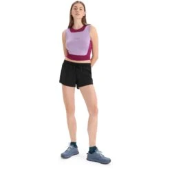 Icebreaker ZoneKnit™ Cropped BH-Shirt Dames - Purple Gaze/Go Berry -Icebreaker icebreaker womens zoneknit cropped bra tank purple gaze go berry 6 1382363