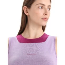 Icebreaker ZoneKnit™ Cropped BH-Shirt Dames - Purple Gaze/Go Berry -Icebreaker icebreaker womens zoneknit cropped bra tank purple gaze go berry 7 1382364