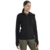 Icebreaker ZoneKnit™ Explore Jas Met Capuchon Dames - Zwart -Icebreaker icebreaker womens zoneknit explore long sleeve zip hoodie black 1 1555287