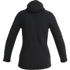 Icebreaker ZoneKnit™ Explore Jas Met Capuchon Dames - Zwart -Icebreaker icebreaker womens zoneknit explore long sleeve zip hoodie black 2 1488377