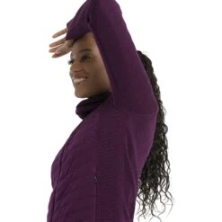 Icebreaker ZoneKnit™ Explore Jas Met Capuchon Dames - Nightshade -Icebreaker icebreaker womens zoneknit explore long sleeve zip hoodie nightshade 4 1535670