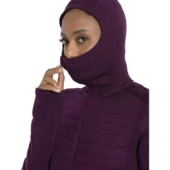 Icebreaker ZoneKnit™ Explore Jas Met Capuchon Dames - Nightshade -Icebreaker icebreaker womens zoneknit explore long sleeve zip hoodie nightshade 6 1535672