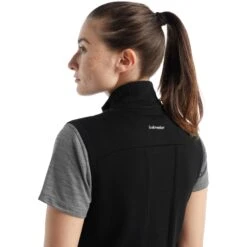 Icebreaker ZoneKnit™ Insulated Vest Dames - Zwart -Icebreaker icebreaker womens zoneknit insulated vest black 5 1271359