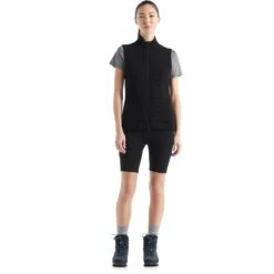 Icebreaker ZoneKnit™ Insulated Vest Dames - Zwart -Icebreaker icebreaker womens zoneknit insulated vest black 9 1271363