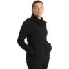 Icebreaker ZoneKnit™ Insulated Jas Met Capuchon - Zwart -Icebreaker icebreaker womens zoneknit insulated zip hoodie black 2 1041234