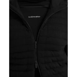 Icebreaker ZoneKnit™ Insulated Jas Met Capuchon - Zwart -Icebreaker icebreaker womens zoneknit insulated zip hoodie black 8 1041240