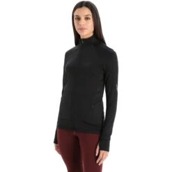 Icebreaker ZoneKnit™ Jas Dames - Zwart