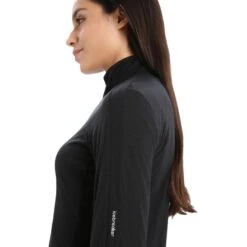 Icebreaker ZoneKnit™ Jas Dames - Zwart -Icebreaker icebreaker womens zoneknit long sleeve zip black 6 1271379