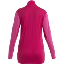 Icebreaker ZoneKnit™ Jas Dames - Tempo/Electron Pink -Icebreaker icebreaker womens zoneknit long sleeve zip tempo electron pink 2 1489453