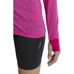 Icebreaker ZoneKnit™ Jas Dames - Tempo/Electron Pink -Icebreaker icebreaker womens zoneknit long sleeve zip tempo electron pink 3 1535855